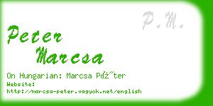 peter marcsa business card